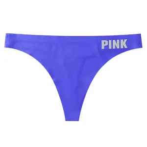 Tangas sans trace en soie glacée, Logo personnalisé, étiquette privée, string personnalisé, sous-vêtements pour femmes, culotte sans couture - Product Image 6