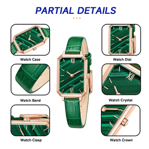 Montre à quartz minimaliste pour femme DK&YT, boîtier en acier inoxydable, bracelet en cuir, étanche 3ATM, montre tendance pour femme, logo personnalisé - Product Image 6
