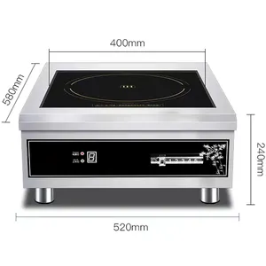 8000W Flat Style Commercial Induction Cooker Single Magnetic Cooktop Kitchen Stove With Safety Design