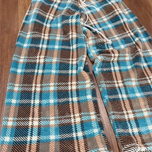 Baggy Flannel Wide <b>Leg</b> Sweatpants Trousers Oversized Straight <b>Leg</b> Jogger Flare Sweat Pants Flannel Plaid Baggy Sweatpants Men - Product Image 5