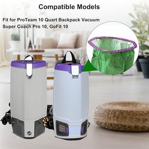 Bolsa de filtro de repuesto para mochila ProTeam de 10 cuartos de galón, aspiradora Super Coach Pro 10 GoFit 10, piezas de aspiradora - Product Image 4