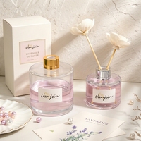 Bouteilles de diffuseur de parfum vides de 140 ml, 235 ml, 330 ml, marque privée, flacon en verre élégant pour diffuseur à bâtonnets avec boîte cadeau pour l'emballage