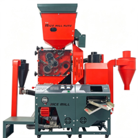 Décortiqueuse de riz DAWN AGRO 100-200 kg, machine à décortiquer le riz automatique avec séparateur de pierres et tamis vibrant pour usine de riz