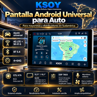 Radio KSOY-04 4 + 64G Android pemain ulang Radio Android 1DIN Para Coche Pantalla Android 9 Pulgadas