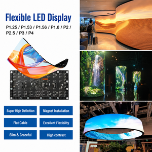Module LED flexible d'intérieur P2.5, armoire incurvée/concave pour affichage vidéo publicitaire en salle d'exposition ou centre commercial - Product Image 2