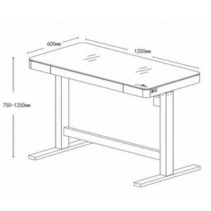 <span class=keywords><strong>Bureau</strong></span> ergonomique réglable <span class=keywords><strong>en</strong></span> hauteur <span class=keywords><strong>bureau</strong></span> élévateur moteur unique <span class=keywords><strong>bureau</strong></span> debout Table d'ordinateur moderne dessus <span class=keywords><strong>en</strong></span> <span class=keywords><strong>verre</strong></span> <span class=keywords><strong>bureau</strong></span> électrique assis debout - Product Image 6