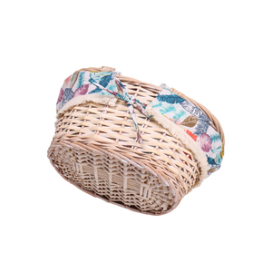 Rivestimento in tessuto staccabile maniglie girevoli salice rinforzato cesto <span class=keywords><strong>per</strong></span> il <span class=keywords><strong>trasporto</strong></span> di <span class=keywords><strong>pane</strong></span> a casa facile uso quotidiano imballato cartoni - Product Image 4