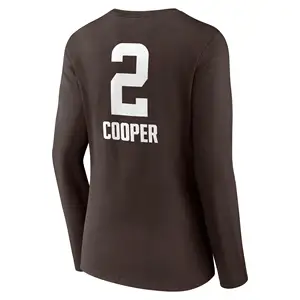 Best Selling Newest Women Cleveland Garrett/Cooper/Mayfield/Brown/Hunt/Watson/Jones Recycled Fabric Player's Cotton T-Shirts