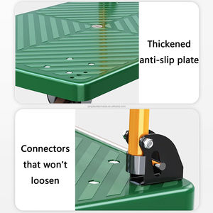 Chariot à main pliable super silencieux OEM, capacité de charge de 300 kg, chariot de transport multifonctionnel en plastique, chariot à plateforme avec 4 roues - Product Image 5