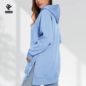 <span class=keywords><strong>Sweat</strong></span> à <span class=keywords><strong>capuche</strong></span> personnalisé automne femmes goutte-épaule <span class=keywords><strong>sweat</strong></span> décontracté avec <span class=keywords><strong>capuche</strong></span> à la mode Streetwear pull longue robe à <span class=keywords><strong>capuche</strong></span> pour les femmes - Product Image 3