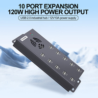 Sipolar A-400, Hub USB de 10 Puertos, Estación de Carga de 2A y 120W, Cargador Sincronizado para Teléfonos y Tabletas, para Dispositivos de Reparación en Bodega, Carga Masiva