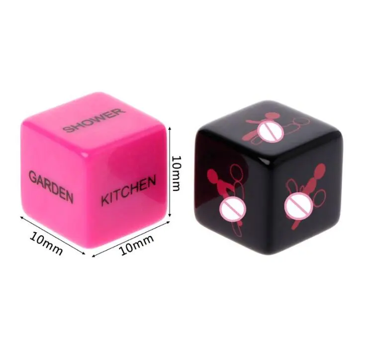 1 Pair Sex Dice Fun Adult Love Sexy Posture Letter Couple Lovers Humour Game Toy Sexy Party Bedroom Bathroom Shower word Dices