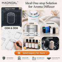 Diffuseur d'aromathérapie portable pour voiture en métal Maonoal M22B 15 ml - Machine de purification d'air à huiles essentielles multi-parfums fonctionnant sur batterie