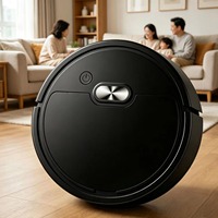 Robot Penyapu Vakum-Pembersih Lantai Pengisian Daya USB Pembersihan Otomatis Hisap Seret All-in-One Alat Kompak Hadiah Grosir