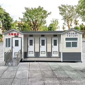 Toilettes portables en panneaux sandwich, design moderne, installation facile, pour les attractions touristiques, utilisation en extérieur - Product Image 1