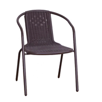 Chaise de jardin en métal et rotin style moderne 2023 pour pique-nique, tables d'extérieur, loisirs, parc, villa, cour