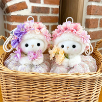 En gros, Mini porte-clés pendentif en peluche mignon en forme de mouton pour jeu de rôle, avec chapeau et lunettes, breloque de sac, cadeau pour la Journée des carrières