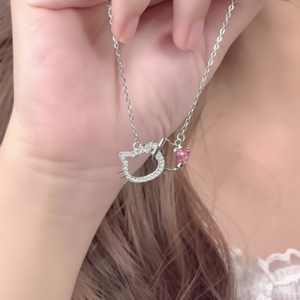 Vendita calda argento ciondolo collane per ragazze di tendenza minimalista luna angelo Design alla moda gioielli religiosi oro zircone - Product Image 1
