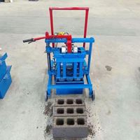 Machine à fabriquer des blocs de béton creux en ciment semi-automatique manuelle