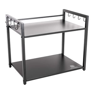 Modern 2-Tier Metal Coffee Station Organizer Rack with Mug <b>Hooks</b> – Kitchen Counter Storage <b>Shelf</b> Wholesale Price Collection - Product Image 3