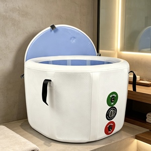 Baignoire froide portable XL commerciale de grande taille avec kit de filtration et refroidisseur complet, facile à utiliser - Product Image 1
