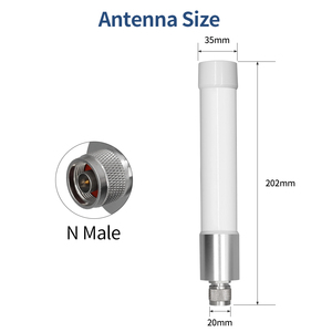Antena omnidireccional de banda ultra ancha de 600-6000MHz 10dbi 5g Omni amplificador de señal para exteriores estación base Antena de fibra de vidrio N macho - Product Image 3