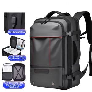 Sac à dos d'affaires extensible, sac à dos de voyage imperméable, grande capacité, sac à dos pour ordinateur portable avec chargement USB - Product Image 3