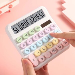 Calculadora Dopamine de Plástico, Doble Alimentación, para Oficina y Estudiantes, Color Blanco, Versión Silenciosa, Parte 2208 - Product Image 5