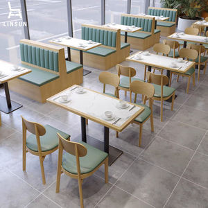 Ensemble <span class=keywords><strong>de</strong></span> table et <span class=keywords><strong>de</strong></span> chaises <span class=keywords><strong>de</strong></span> restaurant en bois durable moderne avec tiroirs <span class=keywords><strong>de</strong></span> rangement pour usage commercial ST017 - Product Image 4