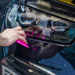 0.3x15 मीटर टीपू ब्लैक कार हेडलाइट टिंट फिल्म रोल सेल्फ-उपचार लैंप प्रोटेक्शन पीफ विनाइल लपेटें - Product Image 4