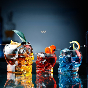 New Creative 125ml Transparent bar Whisky Cocktail Beer glassware Personality <strong>Skull</strong> <strong>Bottle</strong> for Halloween - Product Image 6
