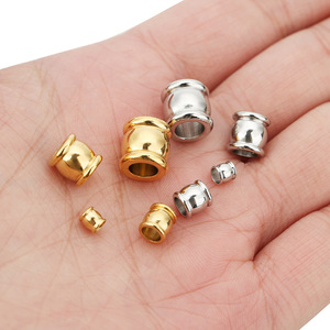 Stainless Steel <b>Spacer</b> Beads Drum Shape Large Hole For Bracelet Making Jewelry Findings Loose Beads WLL82 - Product Image 3