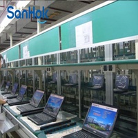 Baru sepenuhnya otomatis papan perkakas rantai kecepatan konveyor Laptop lini produksi dengan garis pengujian untuk pabrik manufaktur