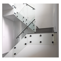 Quadratischer Abstandshalter für Geländer, Aluminiumkonstruktion, schwarz eloxiert, mit Gummidichtung, für Glasgeländer
