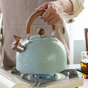 Bouilloire en acier inoxydable sifflante pour la cuisine à domicile Théière bouillante avec poignée pliante Bouilloire à sifflet fort - Product Image 4