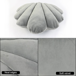 Custom Creative Dutch Velvet <strong>Shell</strong> Pillows Plain Style Plush Sofa <strong>Cushion</strong> with Memory &amp; Massage Features Office Furnishings - Product Image 5