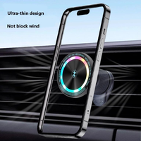 Support de téléphone portable magnétique flexible en alliage d'aluminium rotatif à 360 degrés, support de navigation mains libres universel multifonctionnel