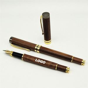 Bolígrafo de Madera de Nogal para Regalos Empresariales, Bolígrafos de Oficina Ejecutivos con Grabado Personalizado para Regalos Corporativos o de Cumpleaños - Product Image 1