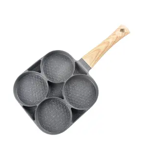キッチンノンスティックステーキフライパン4穴卵鍋
