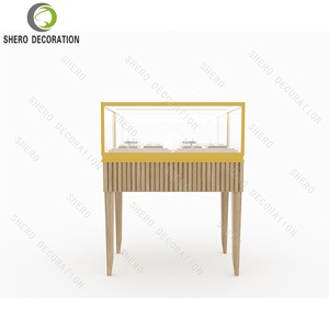 Escaparate de cristal personalizado Diseños de escaparate de madera Gabinete de exhibición Tienda Muebles - Product Image 2