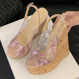 2025 New Fashion Comfortable Summer Outdoor <b>Sandals</b> for Ladies Breathable High Heel Slippers Wedge Heel Anti-Slip for Spring - Product Image 2