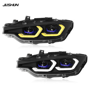 ไฟหน้า LED Jushun สำหรับ BMW ซีรีส์ 3 F30 แบบไดนามิก DRL พร้อมไฟเลี้ยว อัพเกรด ตัวเลือกสีเดียวและสองสี - Product Image 1