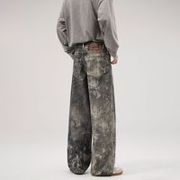 Pantalones Vaqueros Holgados Personalizados para Hombre, Estilo Urbano Vintage, Unisex, de Pierna Ancha, con Estampado Digital 3D, Casuales de Alta Calidad