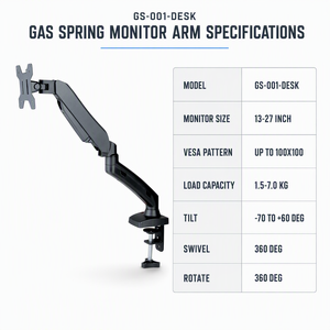 Dual Monitor Gas Spring Stand New <strong>Computer</strong> Accessories for Dual Monitor Mounting <strong>Bracket</strong> with 90 Degree Tilt Angle - Product Image 5