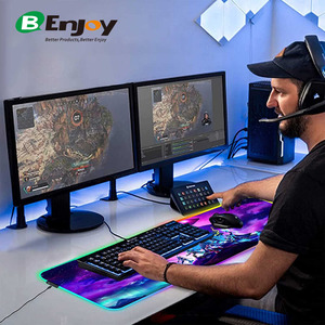 Tapis de souris de jeu imprimé 11 modes de lumière LED RVB imperméable et doux XXL <span class=keywords><strong>Gamer</strong></span> grand en stock - Product Image 3