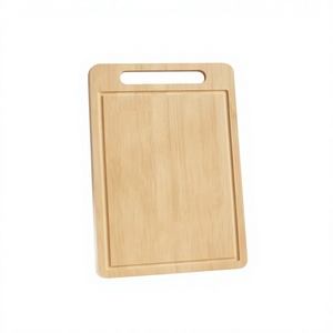 Planche à découper rectangulaire en bambou avec poignée, planche à découper en bois naturel, planche à découper en bois d'acacia, bloc de cuisine en acacia naturel - Product Image 1