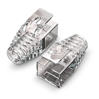 ZOERAX 100 Stück/Beutel Transparente RJ45 Zugentlastungshüllen für Cat6 Cat6A Cat7