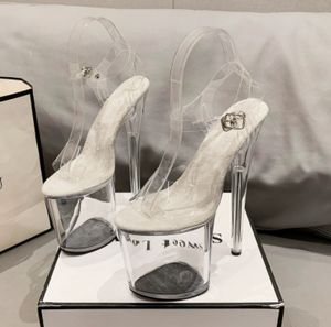 Nouvelles sandales pour femmes à <span class=keywords><strong>talon</strong></span> fin ultra-haut, mode été 2025, bout ouvert, plateforme, bride en T, décontractées, pour mariage - Product Image 4