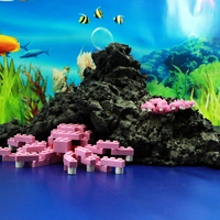 Jouets éducatifs à construire, blocs de Micro briques, animaux de mer, Nano, pièces