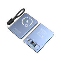 Batterie externe magnétique sans fil 3 en 1 5000mAh 10000mAh avec écran TFT